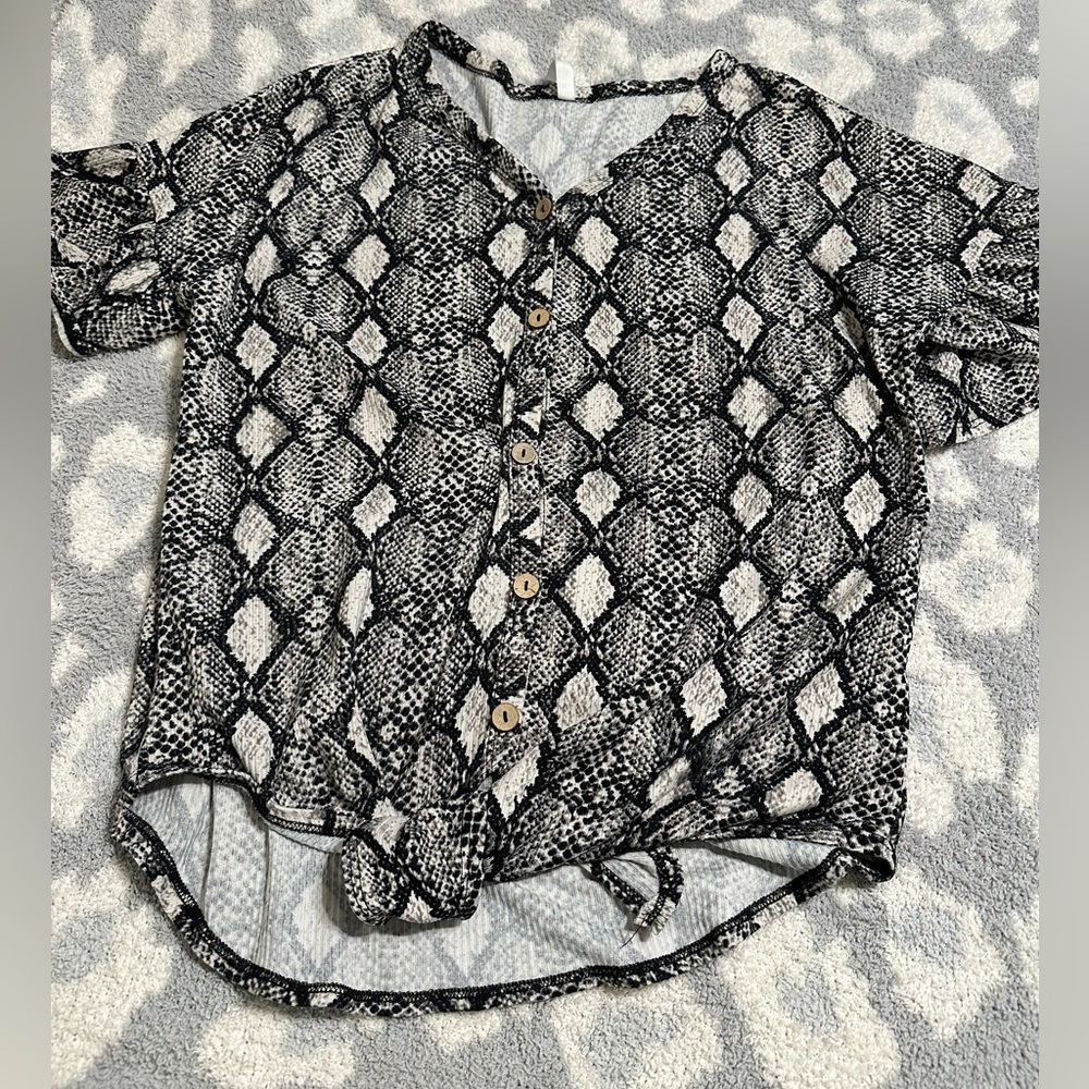 Snake print Button Up Shirt